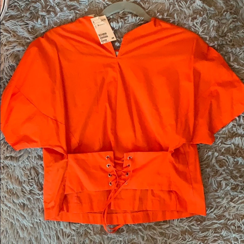 Orange Corset Shirt